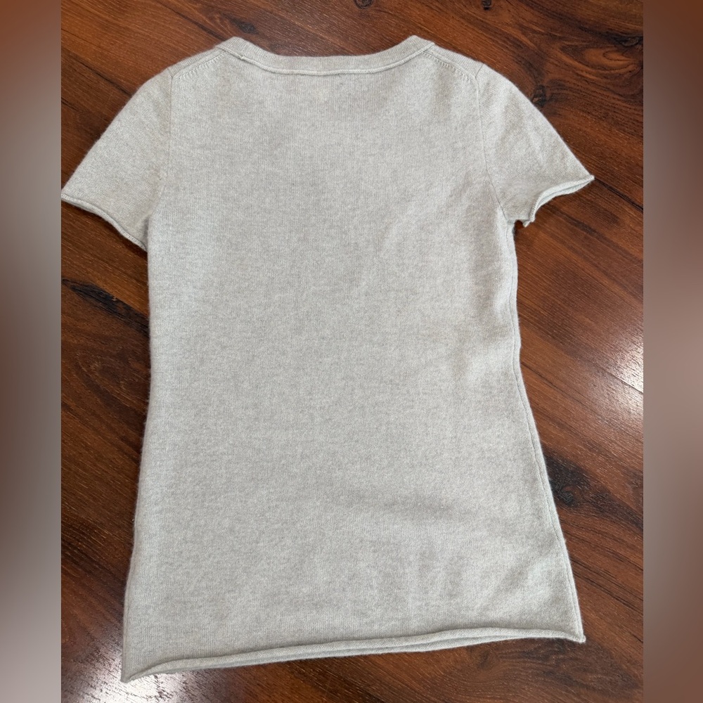 J. Crew women's 100% cashmere sweater short sleeve Gray color XS - Picture 5 of 5